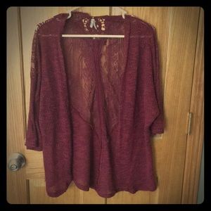 Burgundy Cardigan